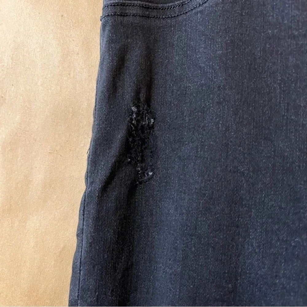 Spanx | Vintage Distressed Ankle Skinny Jeans High Rise Jeggings Black Size M